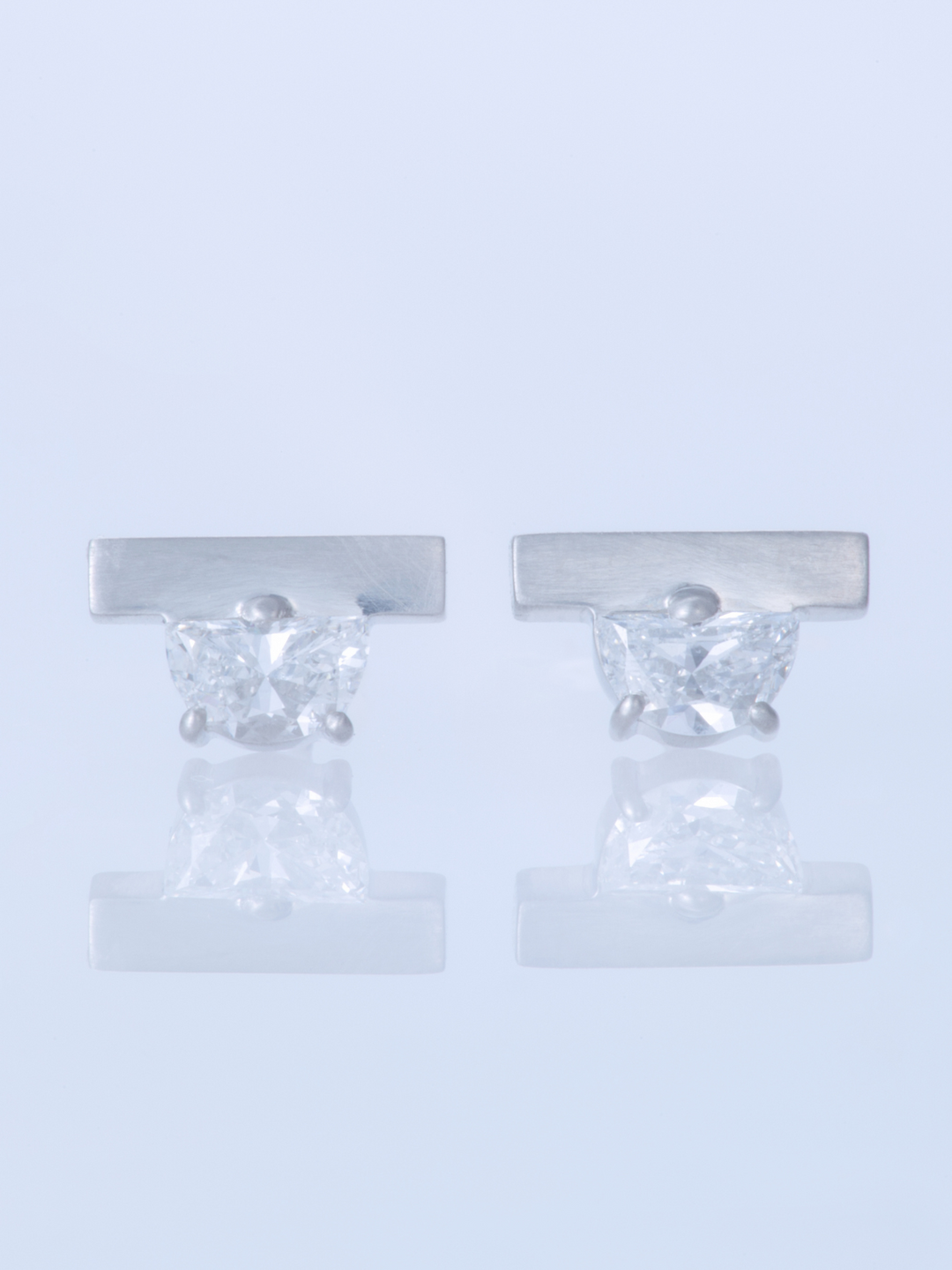 HALF MOON PIERCED EARRINGS