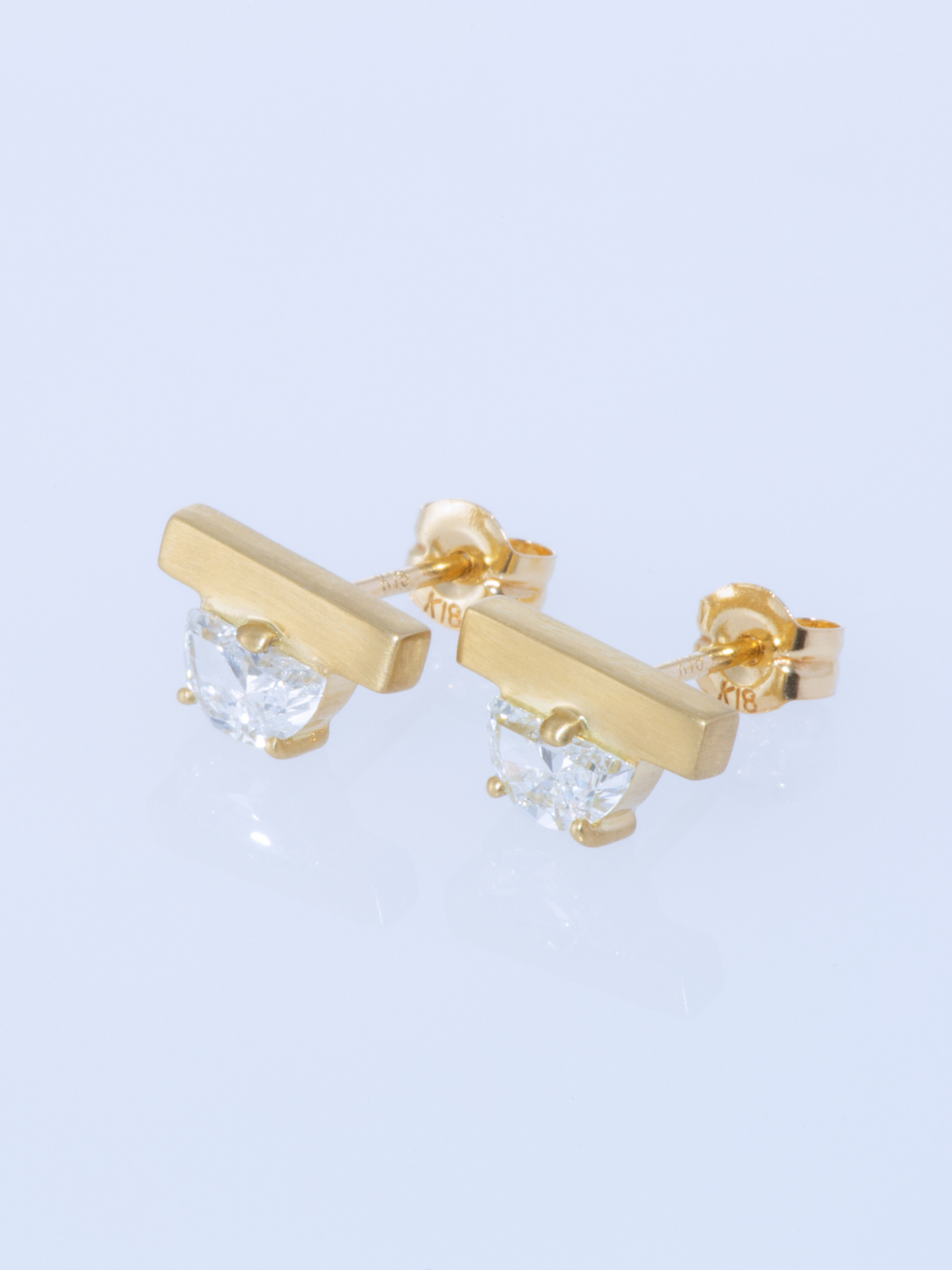 HALF MOON PIERCED EARRINGS