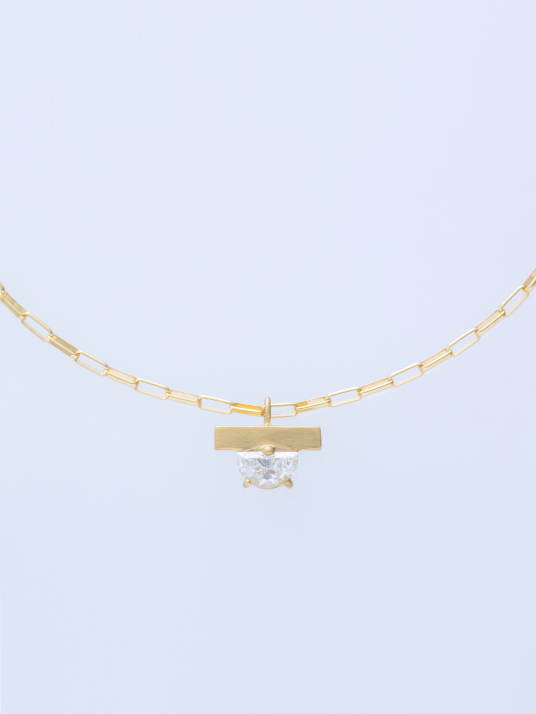 HALF MOON K18YG NECKLACE