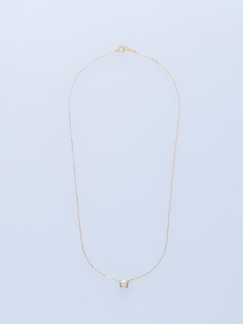 ベゼル K18YG 0.17CT ネックレス