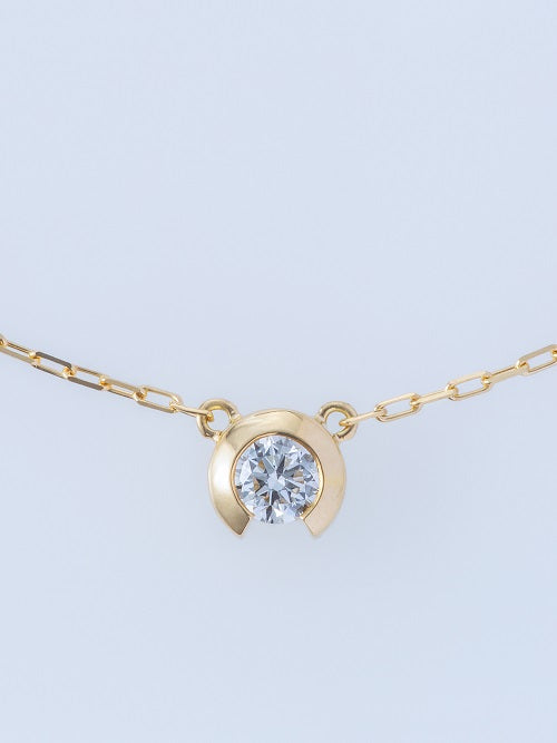 ベゼル K18YG 0.17CT ネックレス