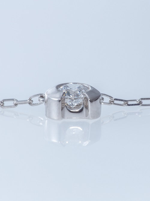 ベゼル K18YG 0.23CT ネックレス