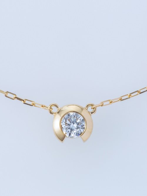 ベゼル K18YG 0.23CT ネックレス