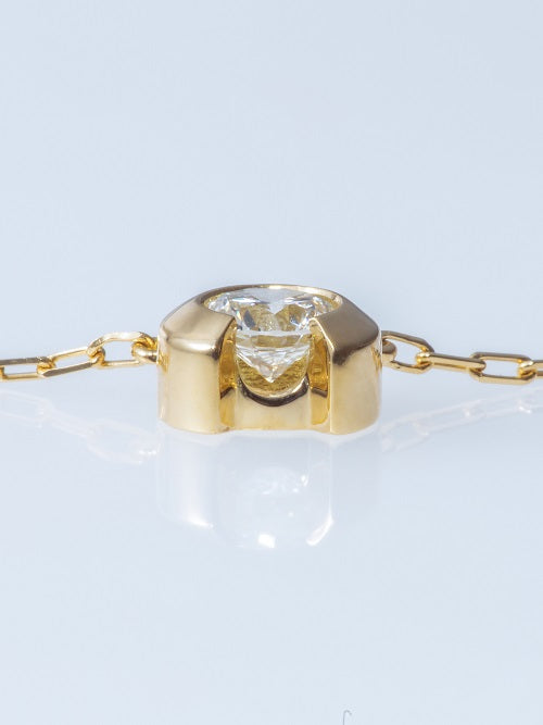 ベゼル K18YG 0.23CT ネックレス