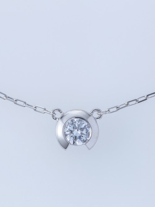 ベゼル K18YG 0.23CT ネックレス