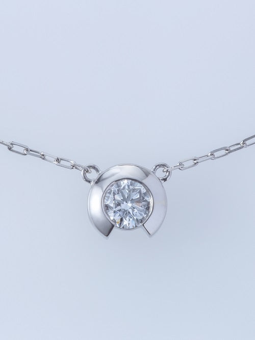 ベゼル K18YG 0.3CT ネックレス