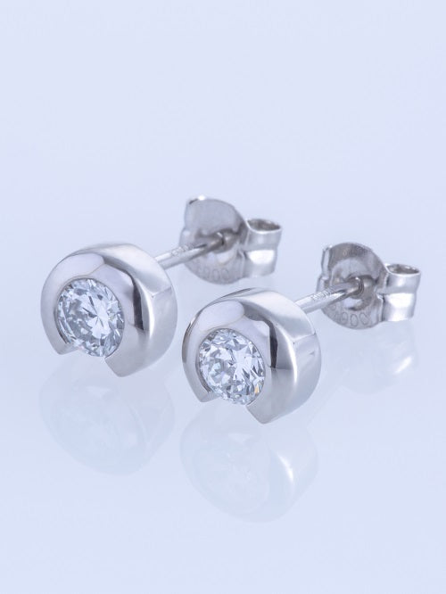 Boucles d'oreilles percées en or jaune 18 carats (0,17 carat)