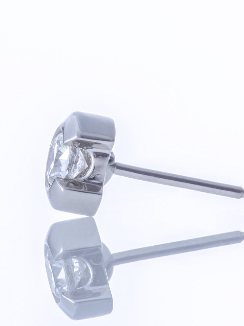 Boucles d'oreilles percées en or jaune 18 carats (0,17 carat)