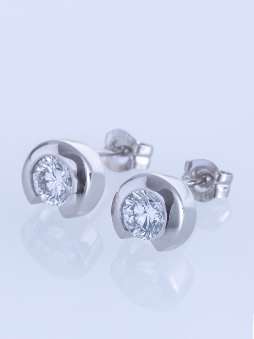 ベゼル K18YG 0.3CT ピアス