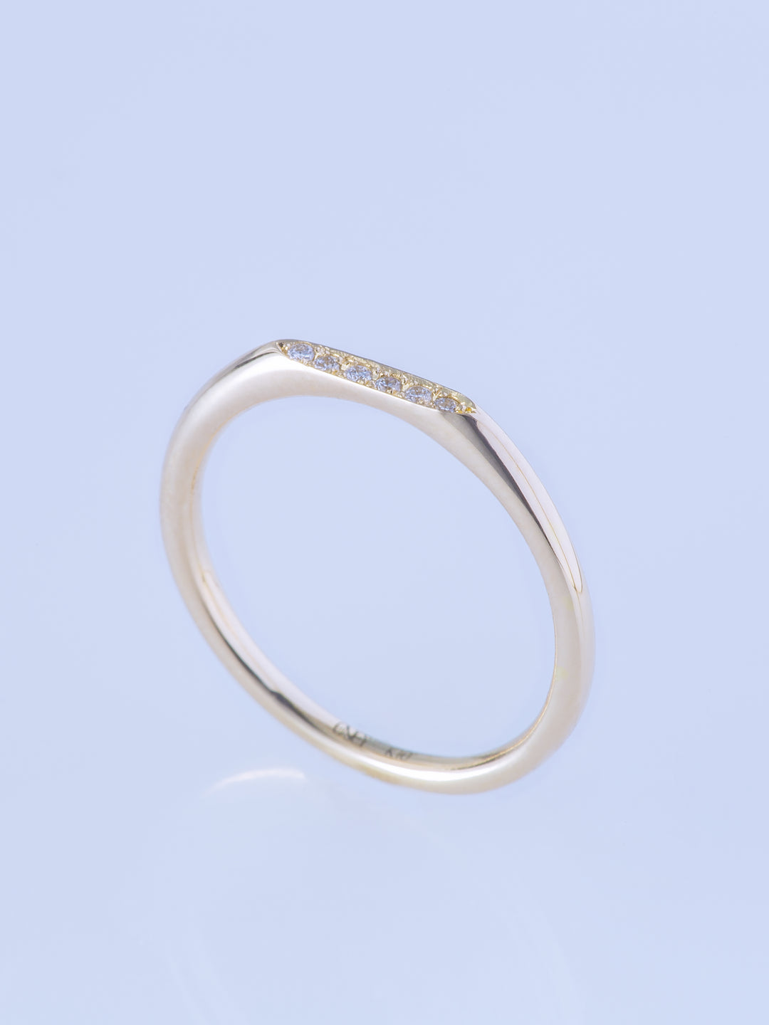 SURFACE MELEE DIAMOND MIRROR SLIM RING