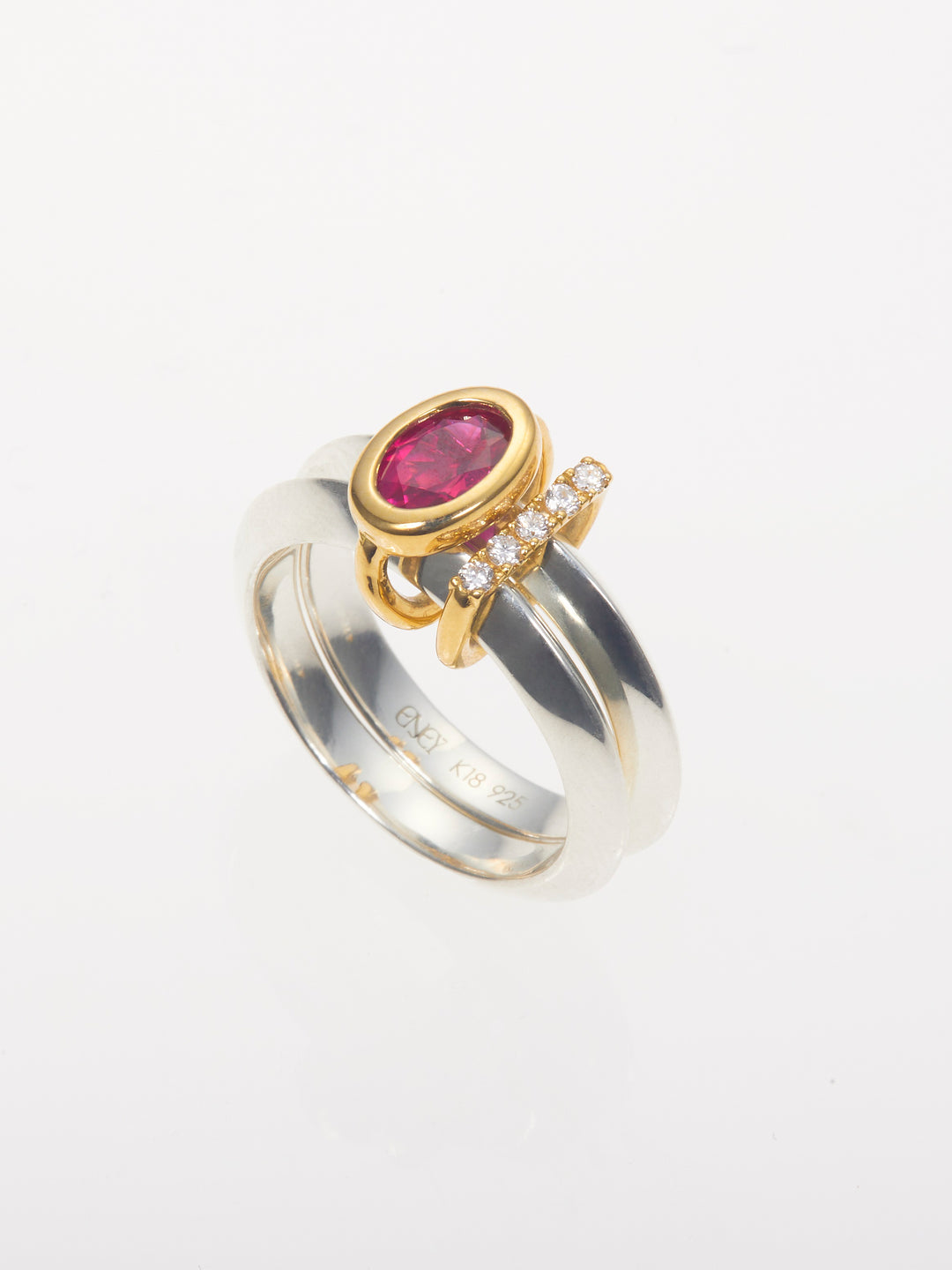 MEBUKI DOUBLE RING/Ruby
