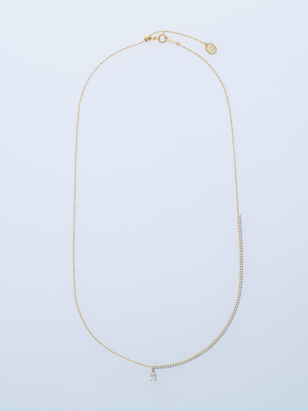 PIXEL 0.15CT OVAL CHAIN NECKLACE