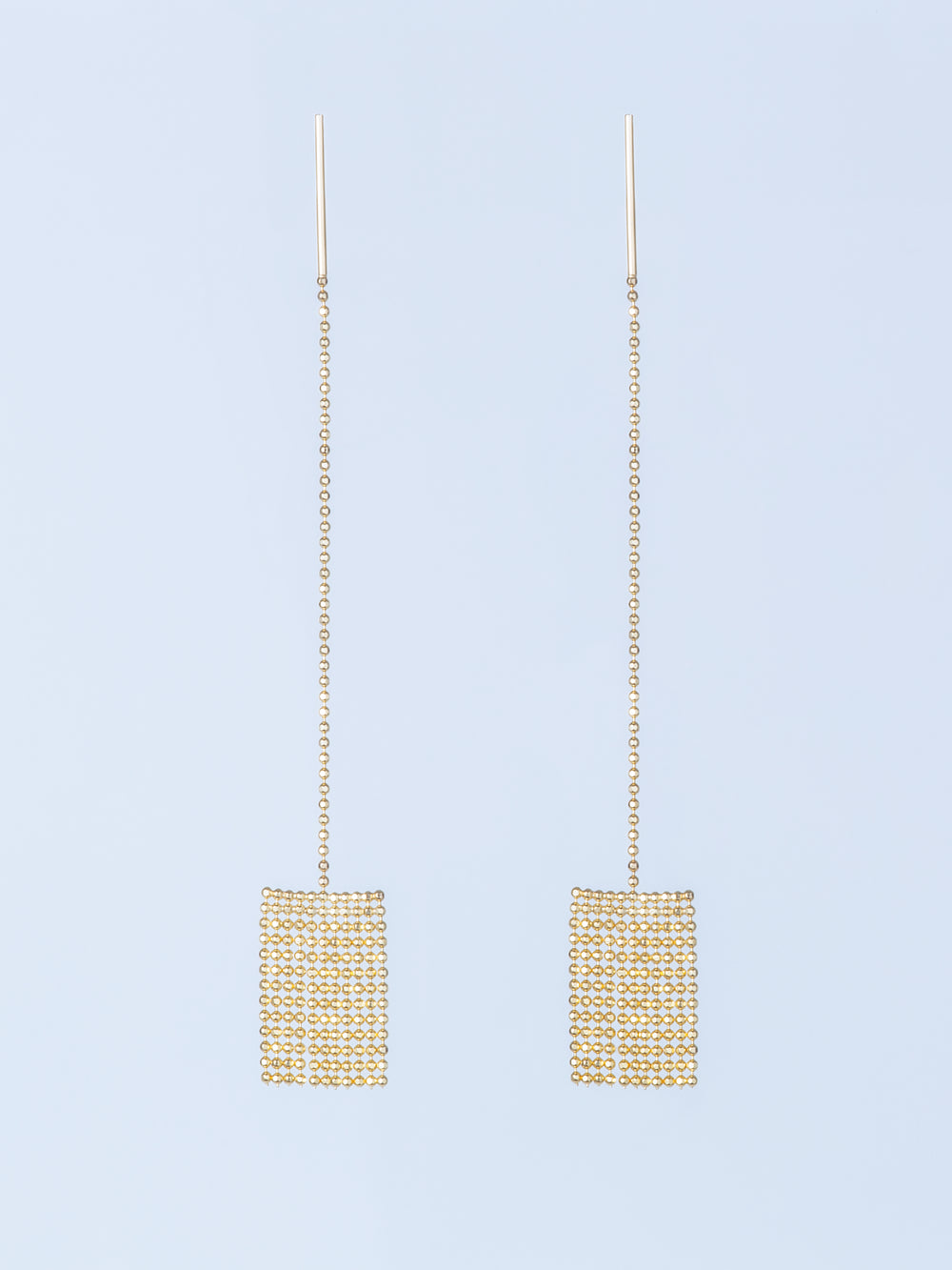 PIXEL  CHAIN PIERCED EARRINGS