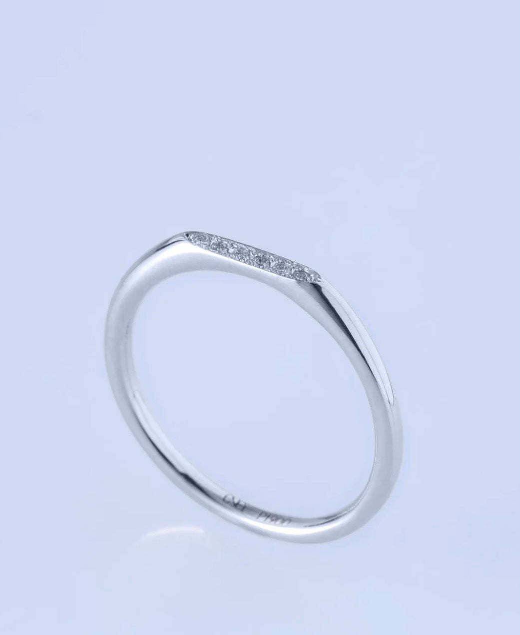 SURFACE MELEE DIAMOND MIRROR SLIM RING