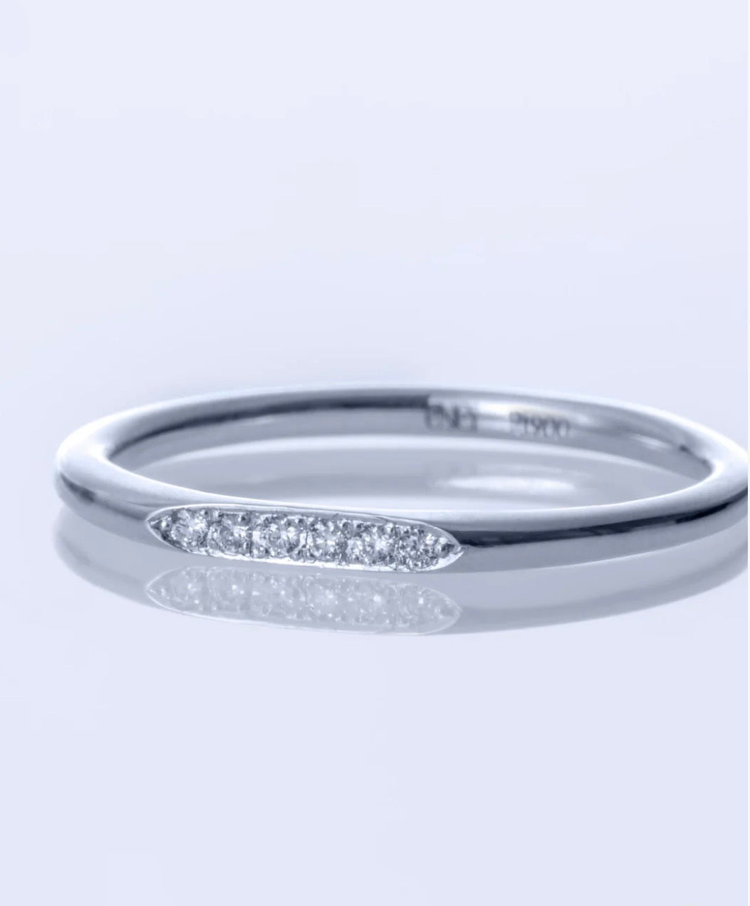 SURFACE MELEE DIAMOND MIRROR SLIM RING