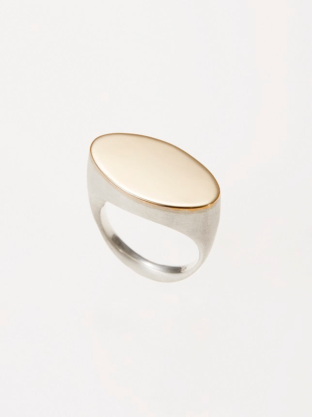 ARCH K10 OVERLAYED SIGNET RING