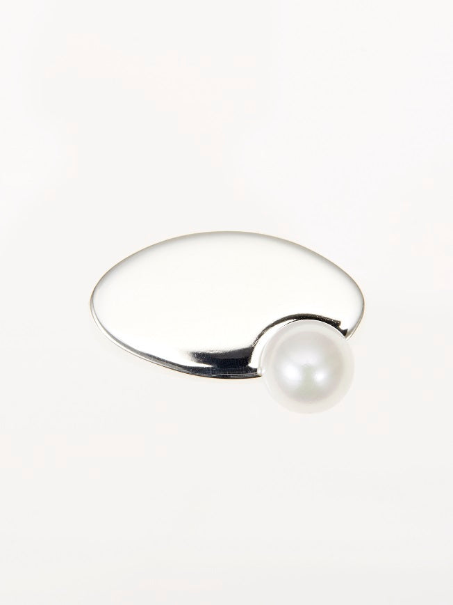 ARCH PEARL SIGNET RING