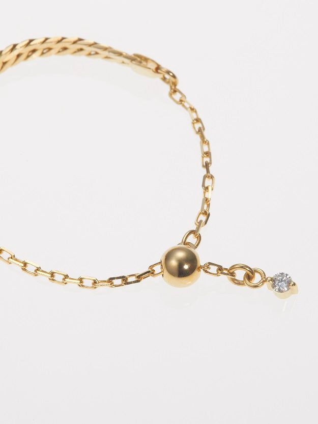 HERRINGBONE K18 CHAIN RING
