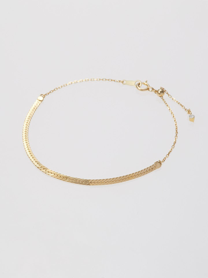 HERRINGBONE K18 CHAIN BRACELET