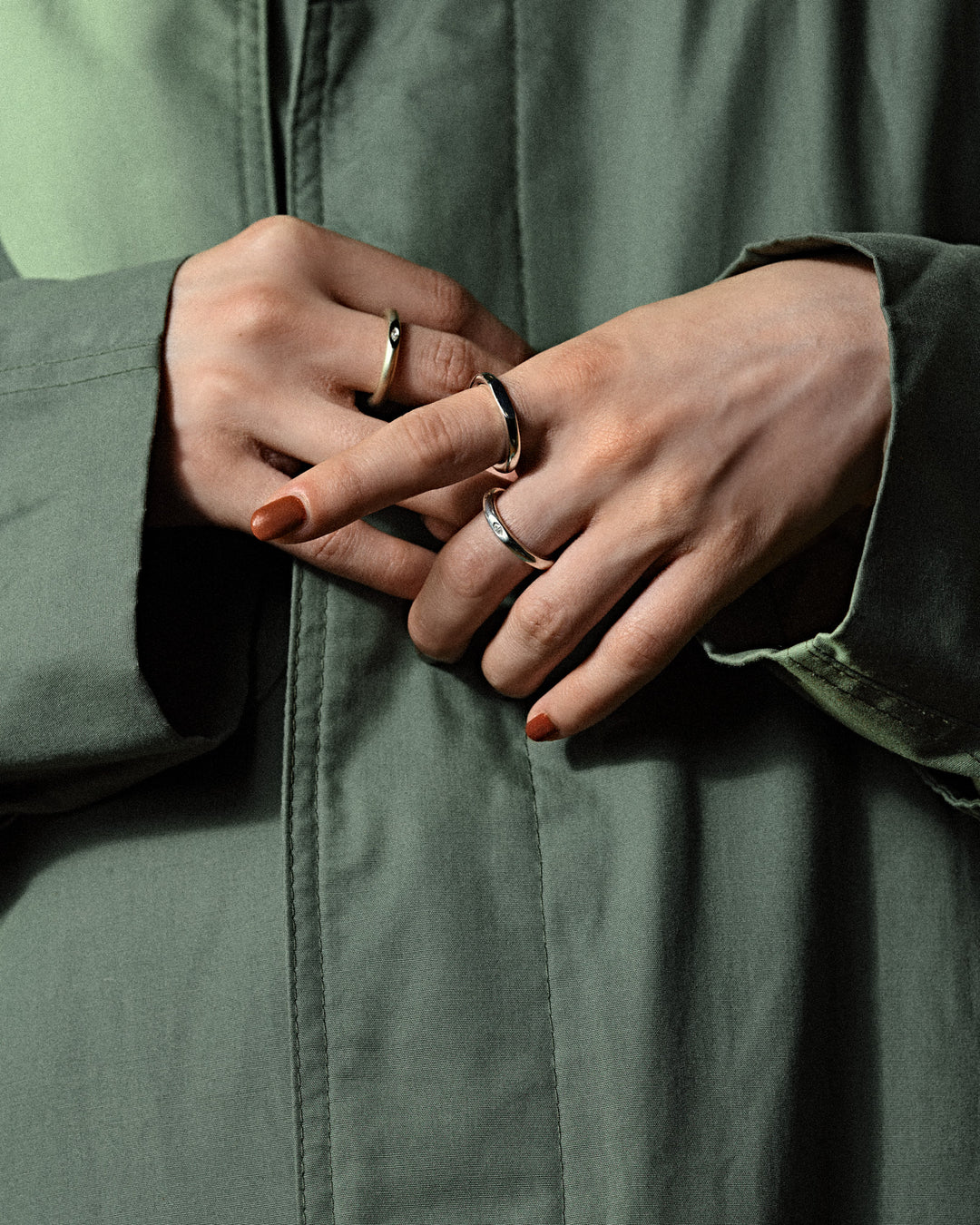 SURFACE K10YG MARQUISE DIAMOND MATTE RING