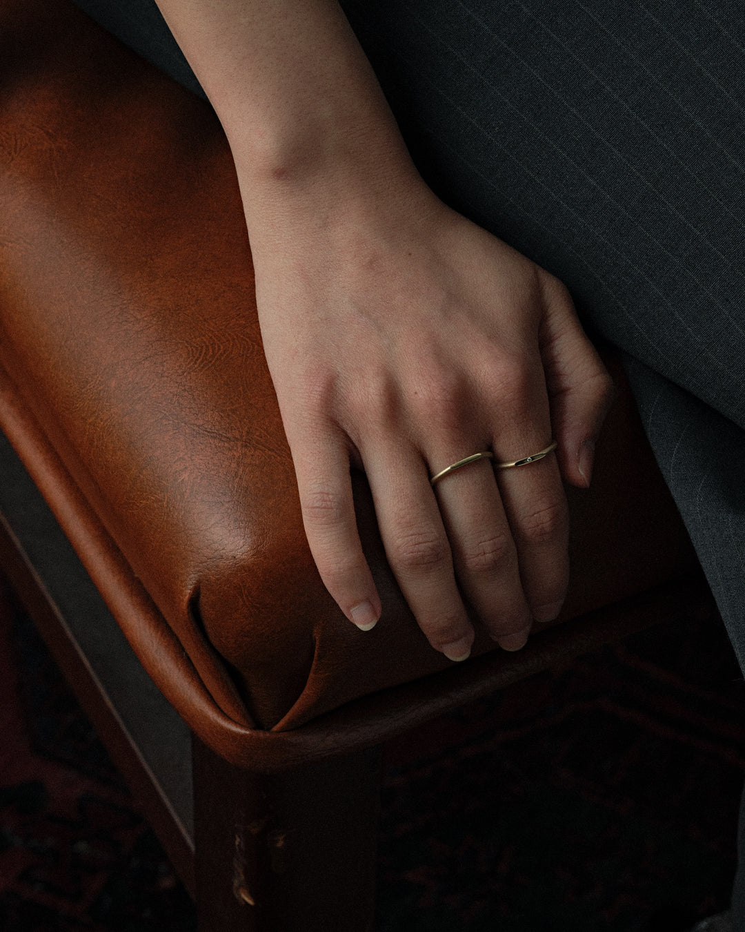SURFACE K10YG MATTE SLIM RING