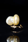 KESHI PEARL 10KYG EAR CUFF / WHITE