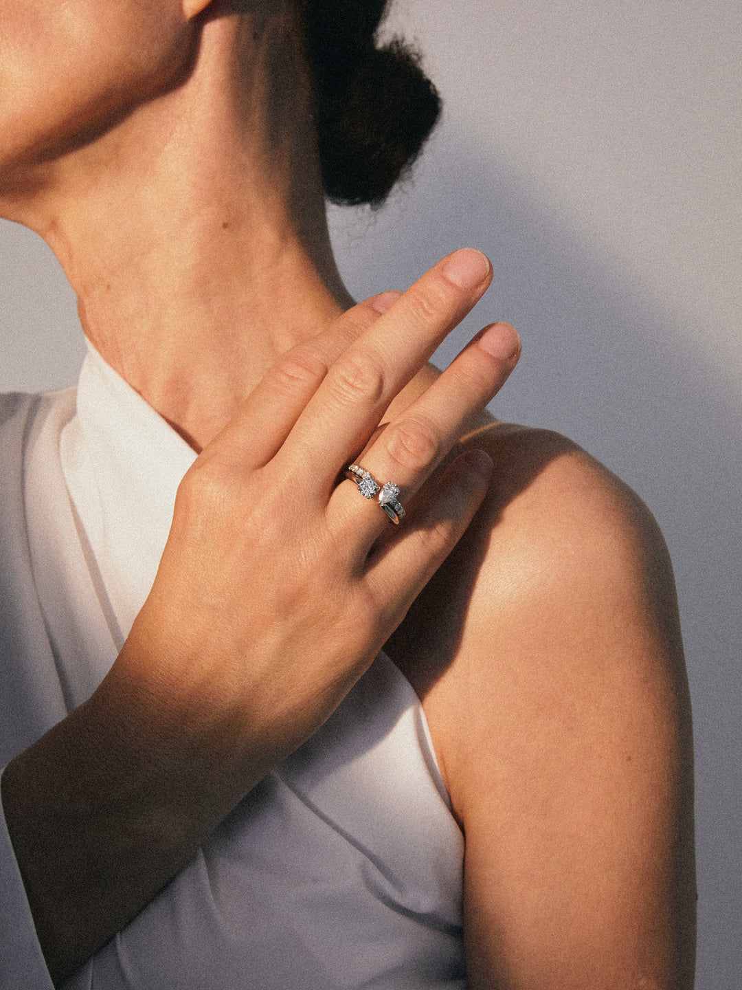 ONE PT900 0.5CT ROUND RING