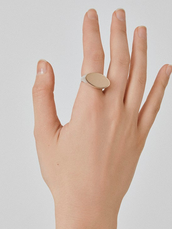 ARCH K10 OVERLAYED SIGNET RING
