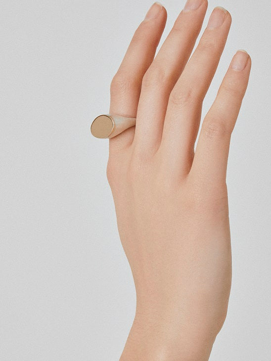 ARCH K10 OVERLAYED SIGNET RING