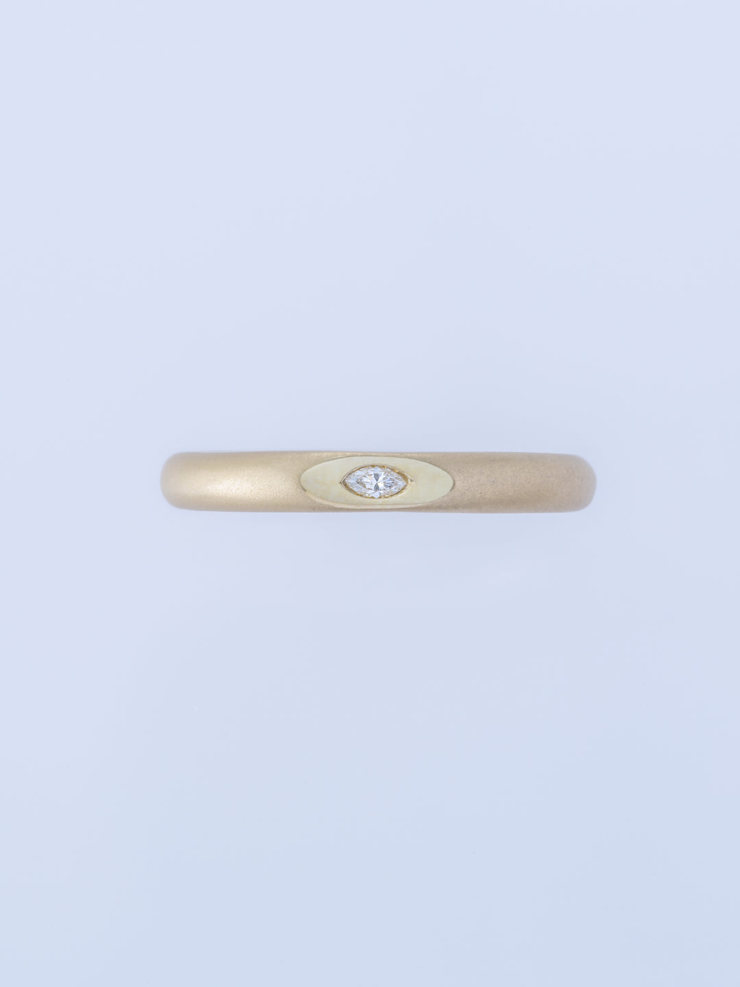 SURFACE K10YG MARQUISE DIAMOND MATTE RING