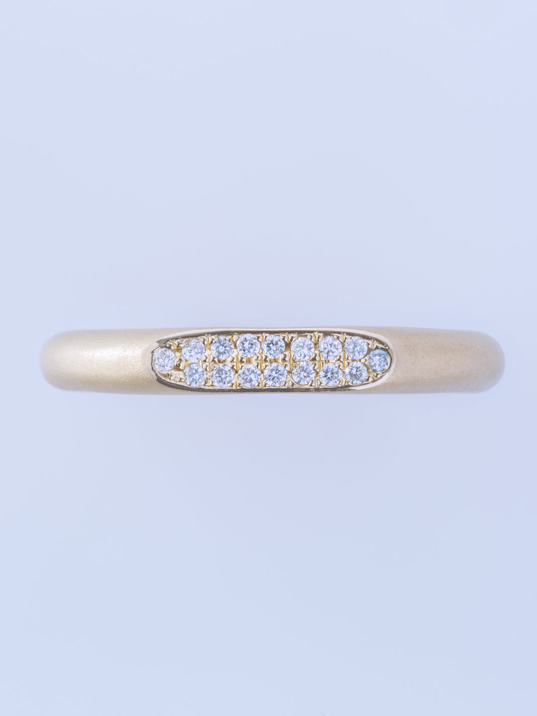SURFACE K10YG MELEE DIAMOND MATTE RING