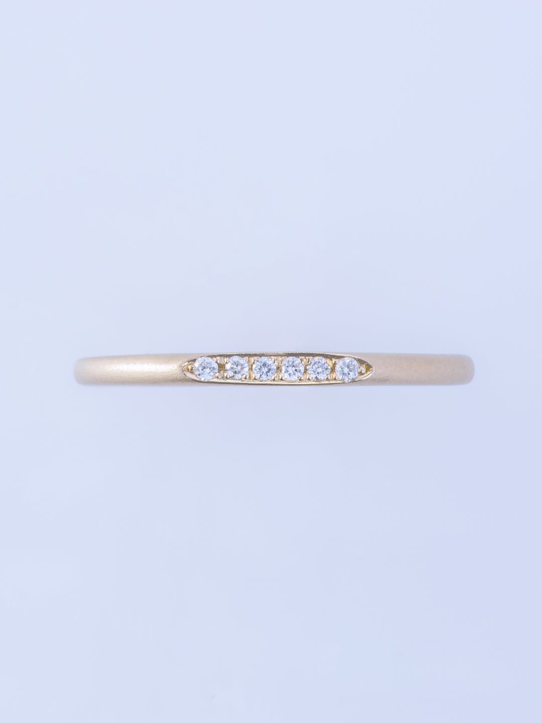 SURFACE K10YG MELEE DIAMOND MATTE SLIM RING