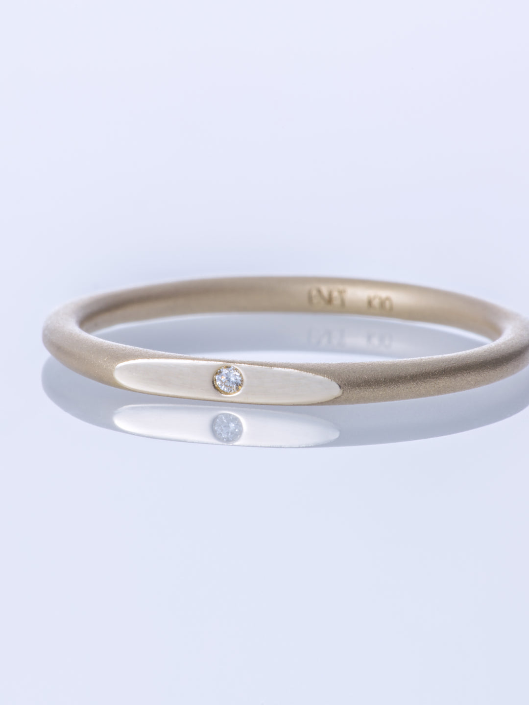 SURFACE K10YG POINT MATTE SLIM RING