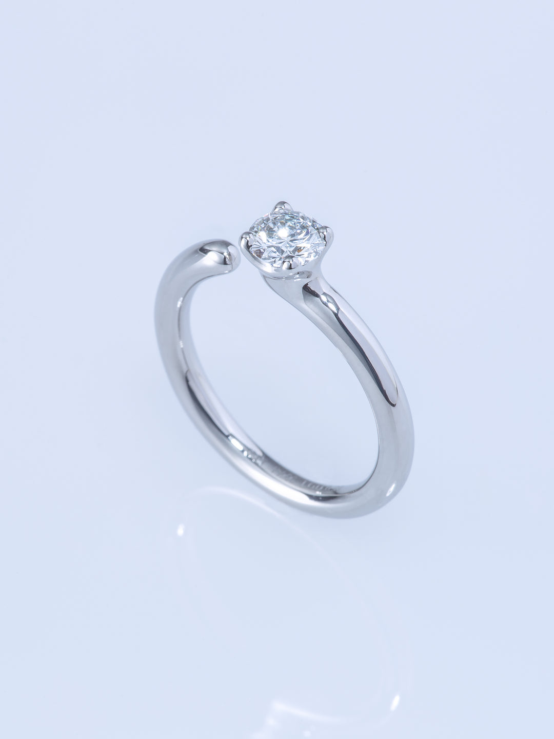 ONE PT900 0.5CT ROUND RING