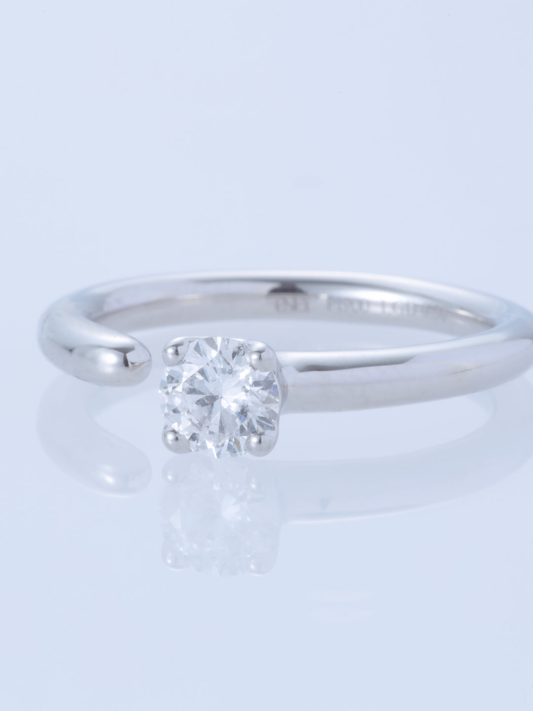 ONE PT900 0.5CT ROUND RING