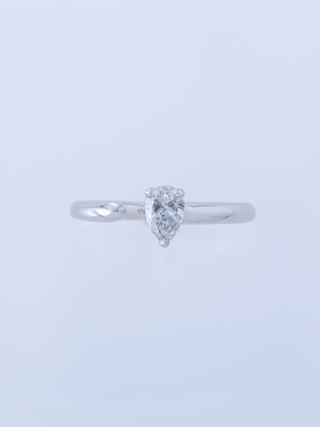 ONE PT900 0.5CT PEAR RING