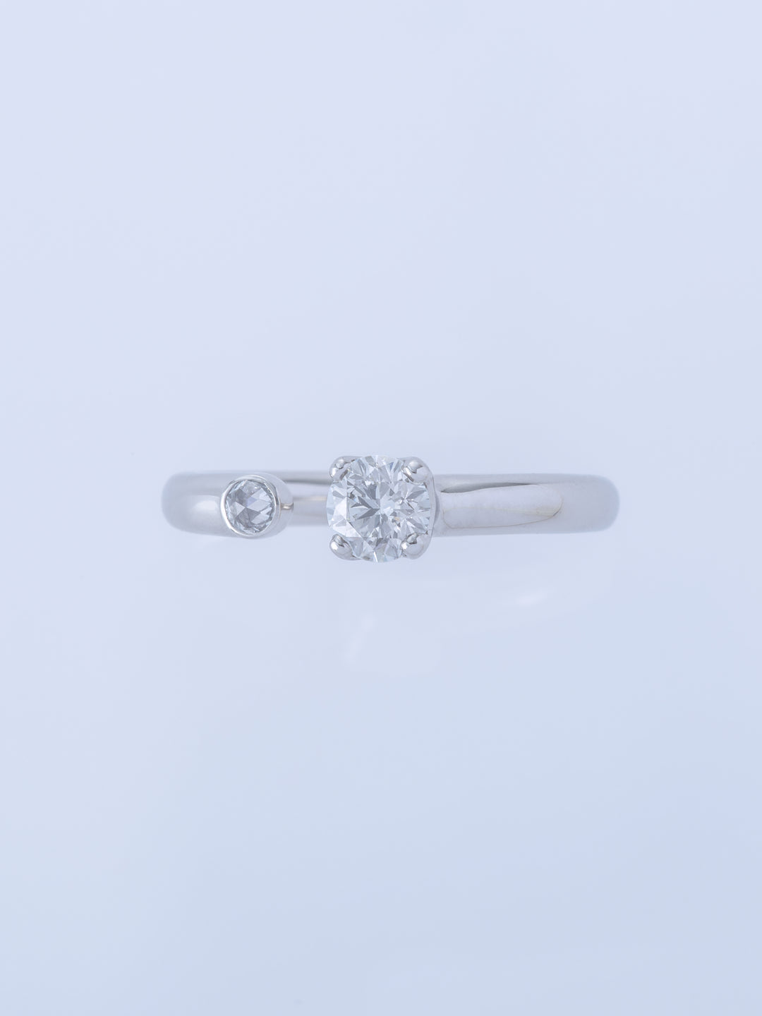 TWO PT900 ROUND/ROUND ROSE RING