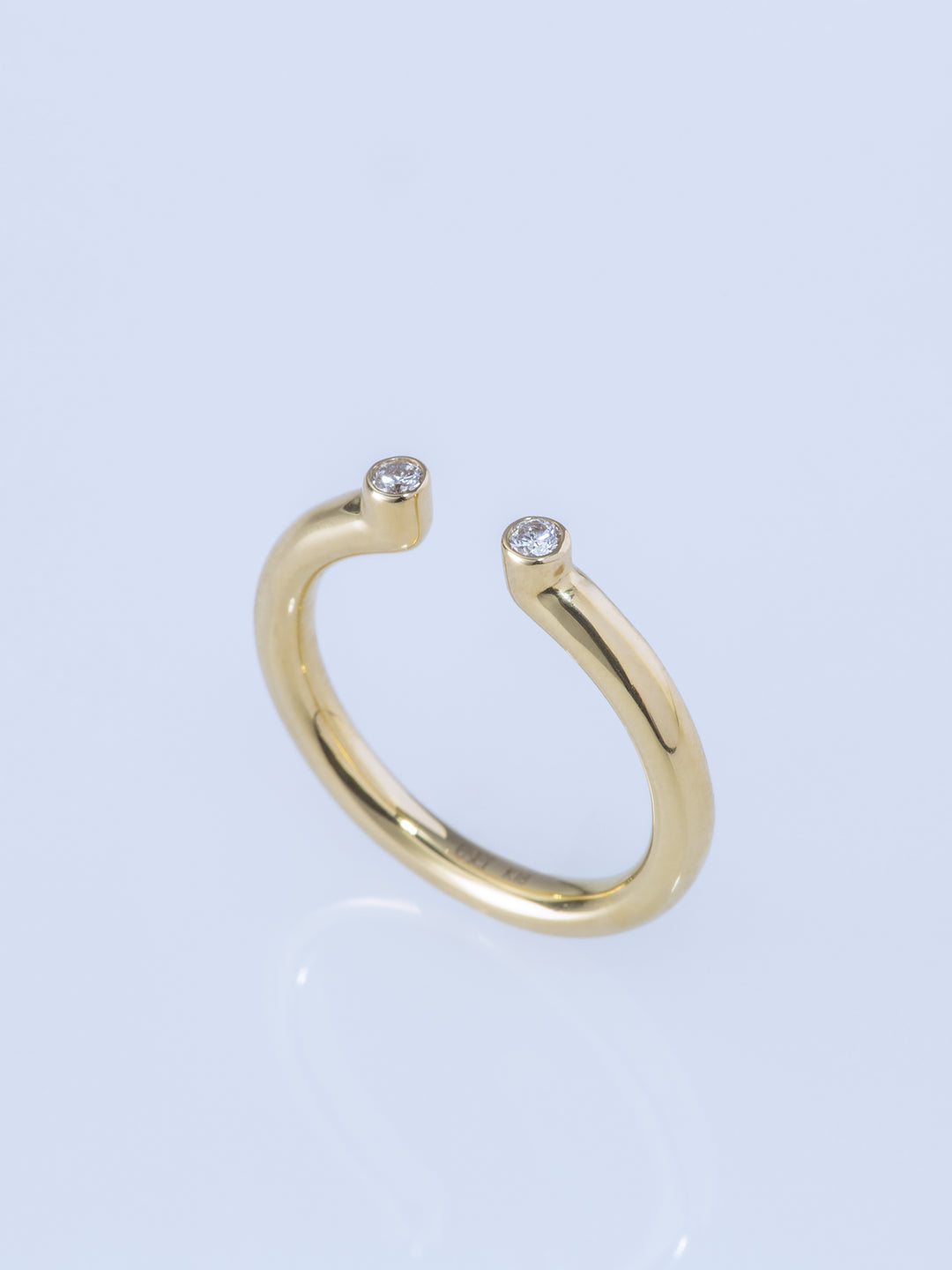 TWO K18YG DOUBLE MELEE RING