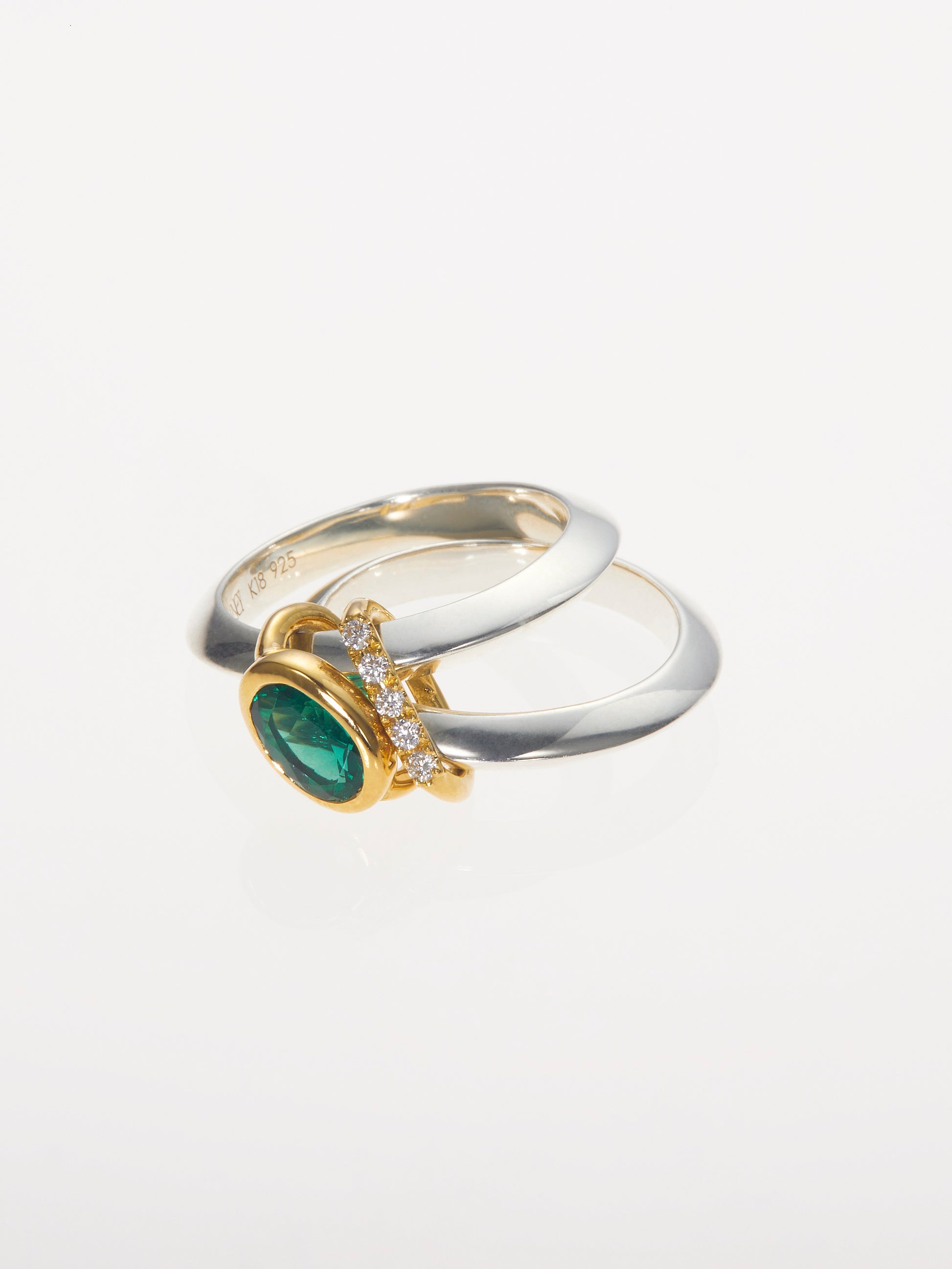 MEBUKI DOUBLE RING/Emerald
