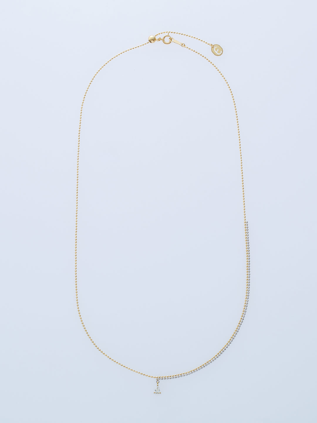 PIXEL 0.12CT PEAR CHAIN NECKLACE