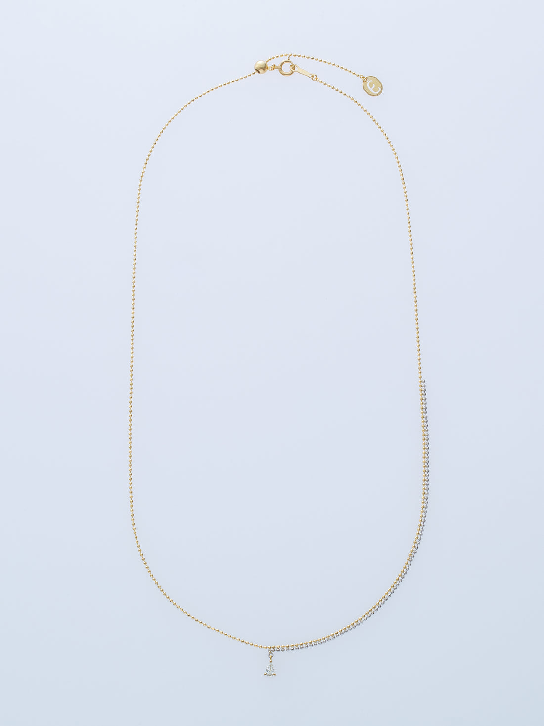 PIXEL 0.12CT PEAR CHAIN NECKLACE
