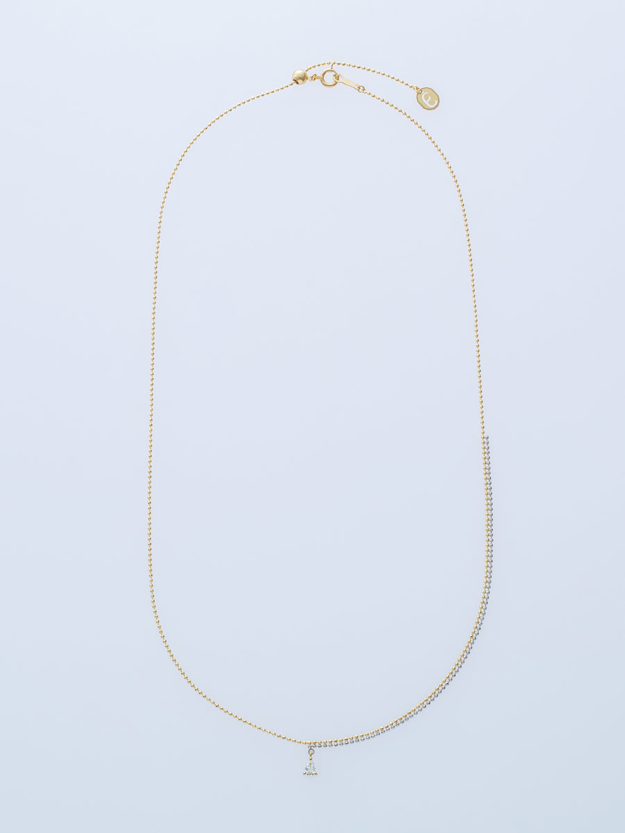 PIXEL 0.12CT PEAR CHAIN NECKLACE