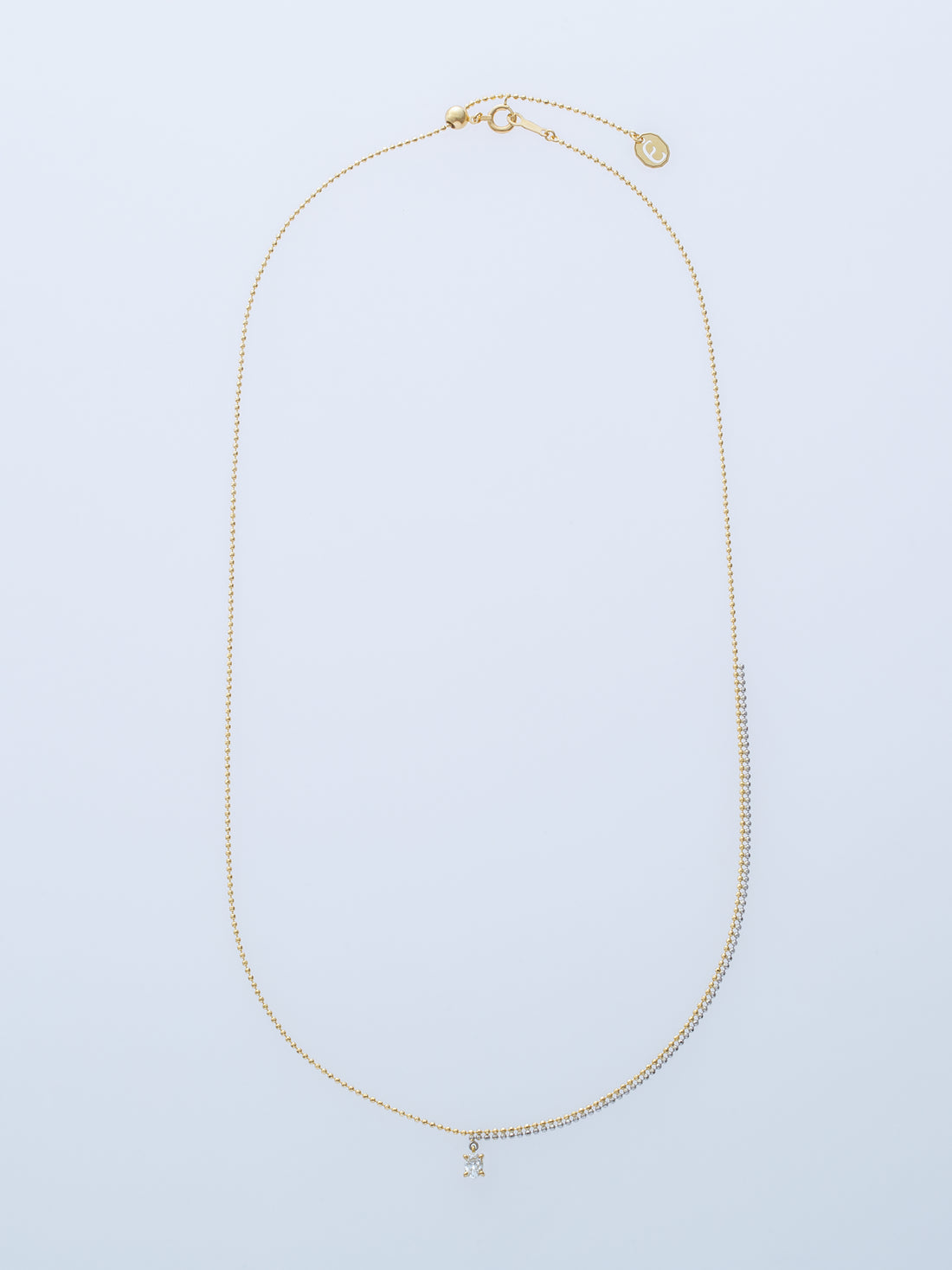 PIXEL 0.15CT OVAL CHAIN NECKLACE