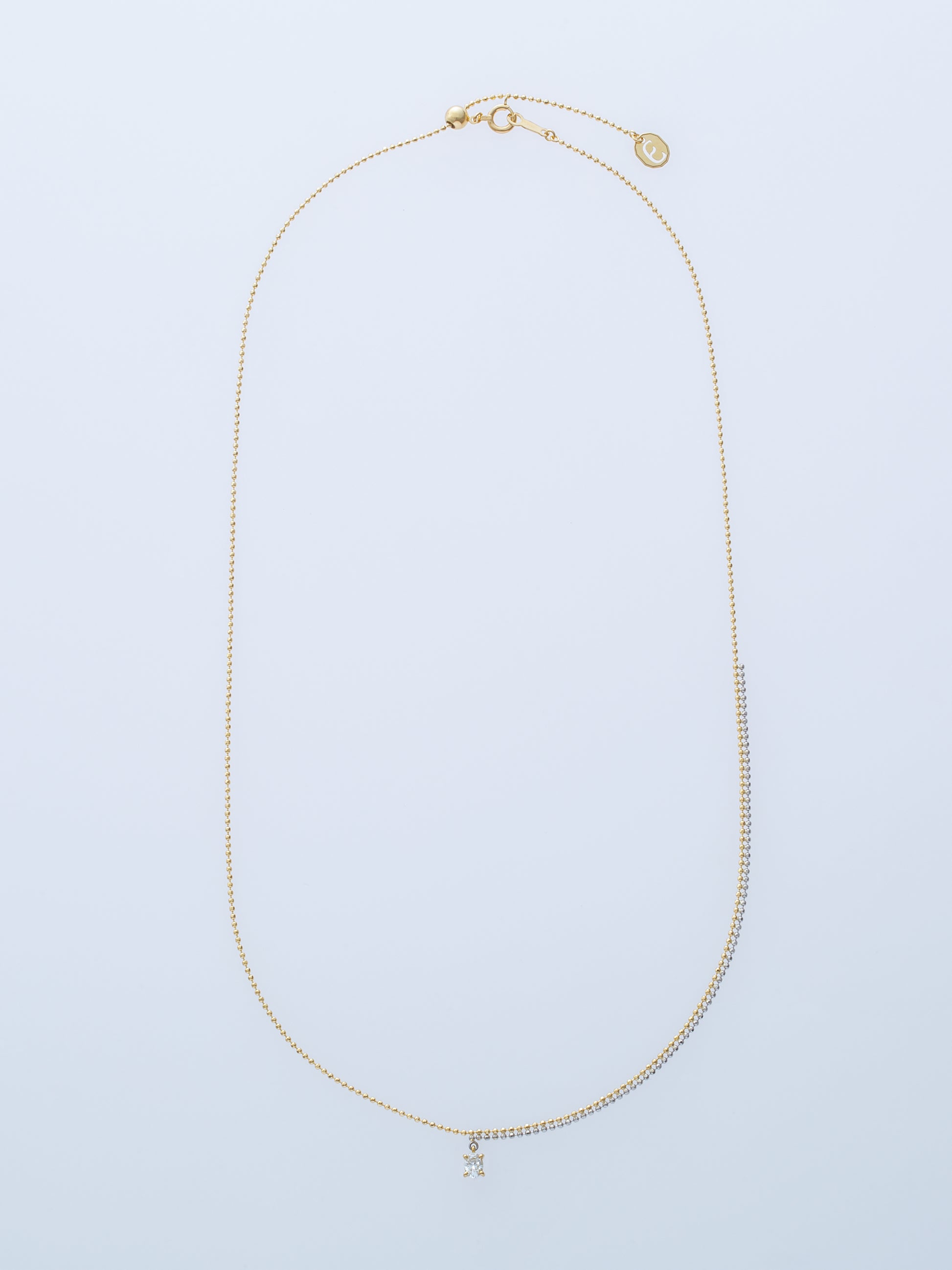 PIXEL 0.15CT OVAL CHAIN NECKLACE