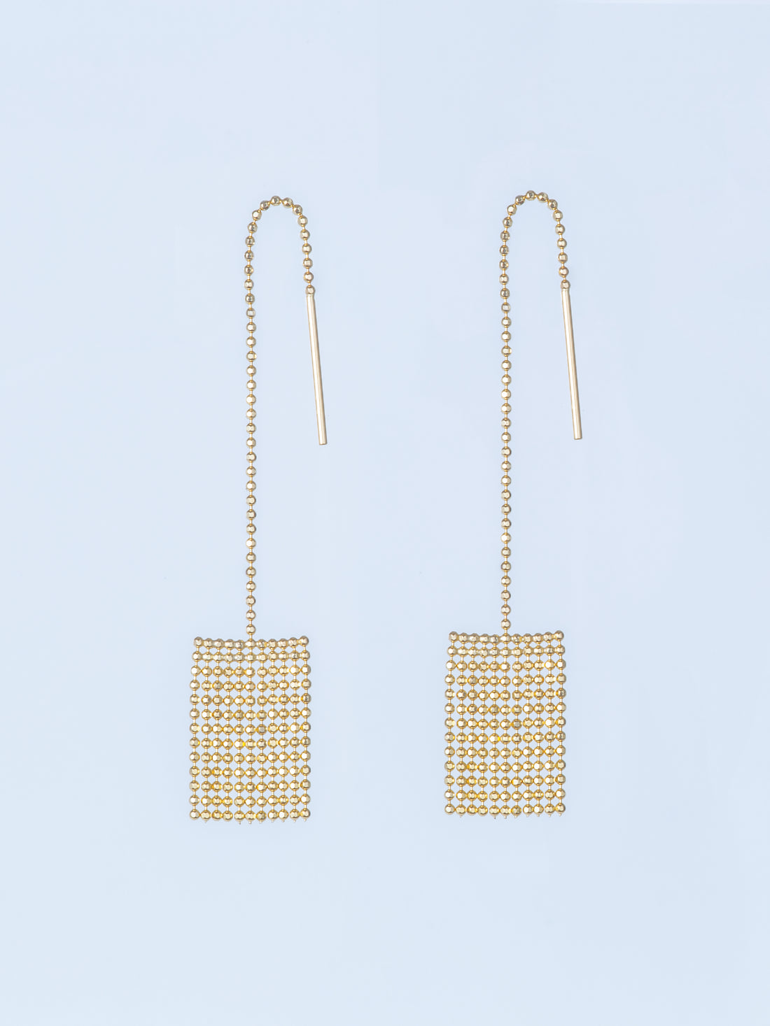 PIXEL  CHAIN PIERCED EARRINGS