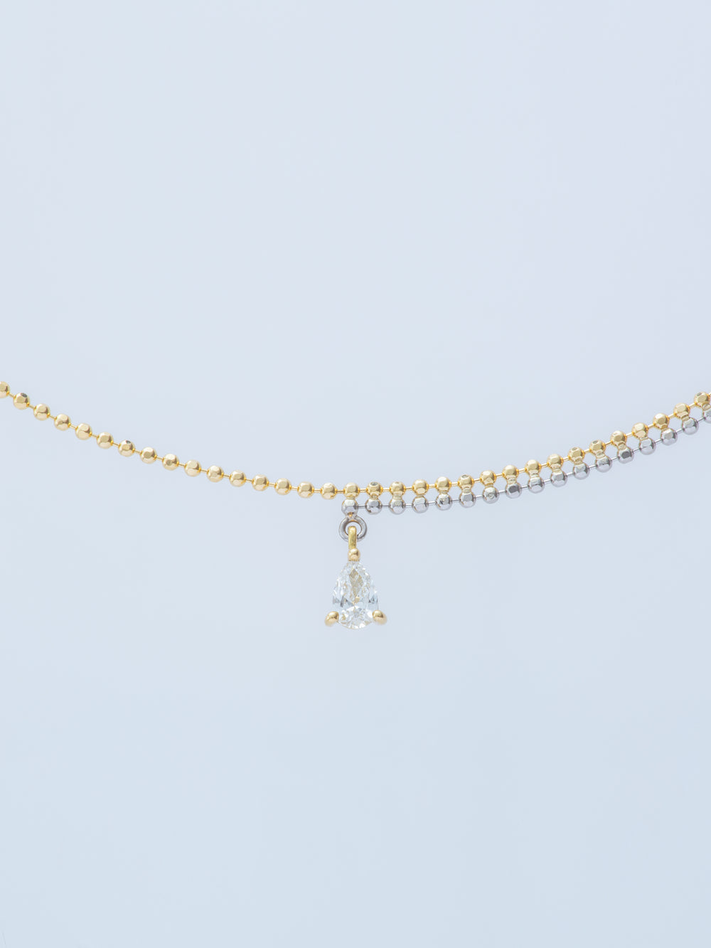 PIXEL 0.12CT PEAR CHAIN NECKLACE