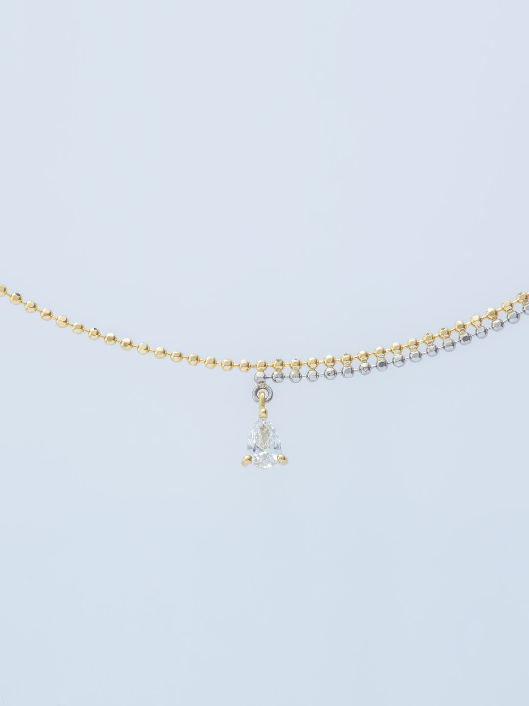 PIXEL 0.12CT PEAR CHAIN NECKLACE