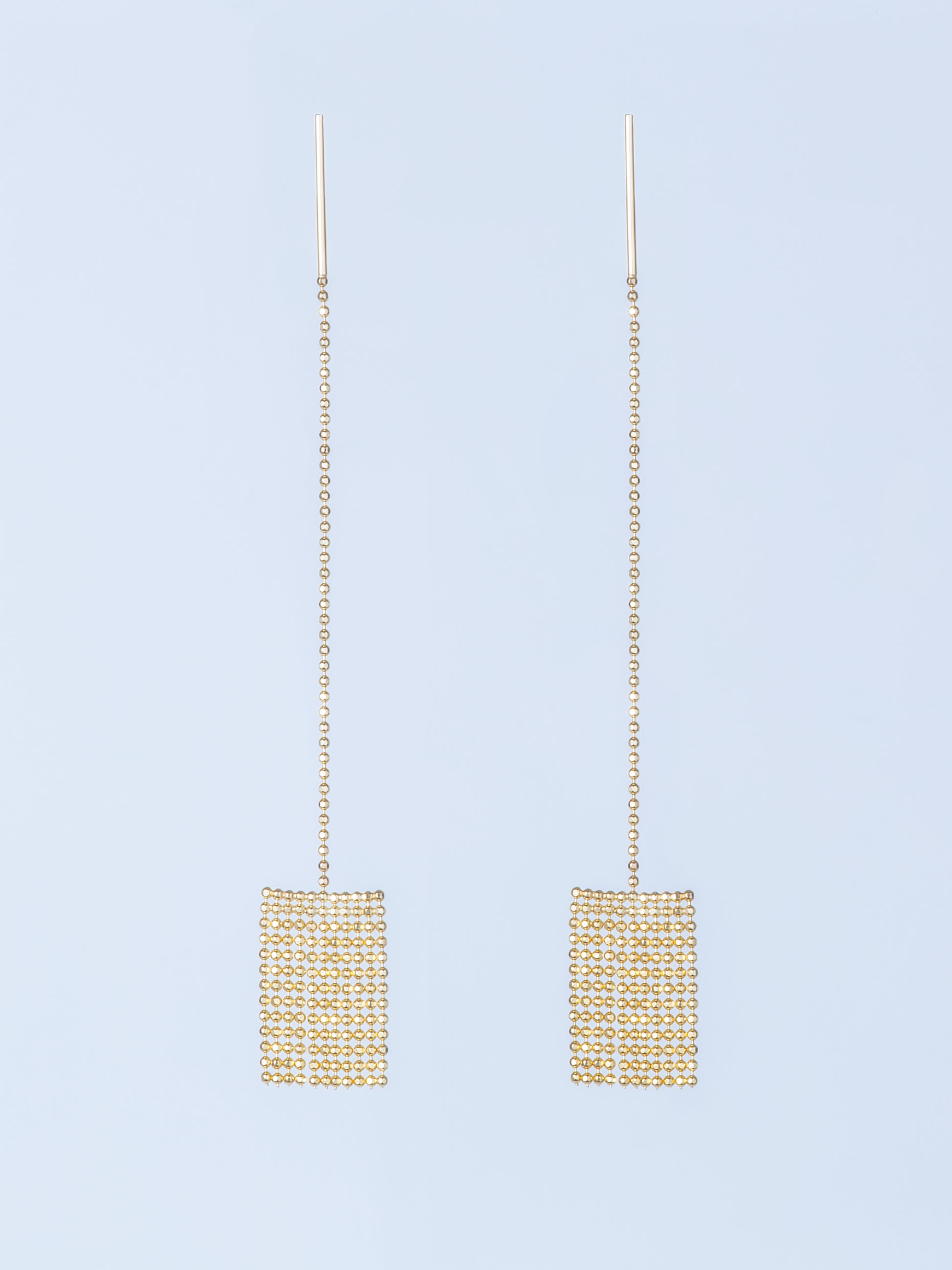 PIXEL  CHAIN PIERCED EARRINGS