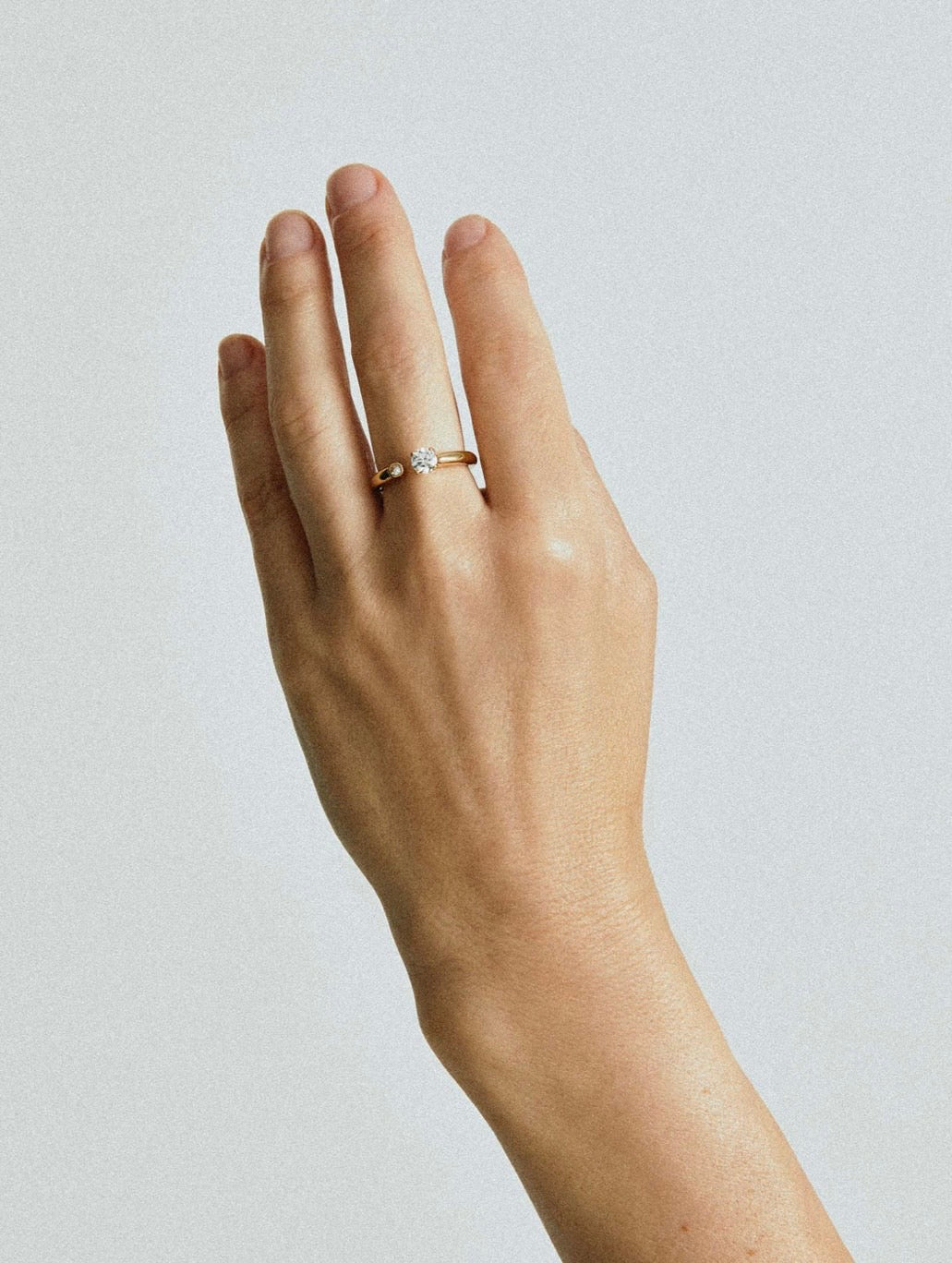 TWO K18YG ROUND/ROUND ROSE RING